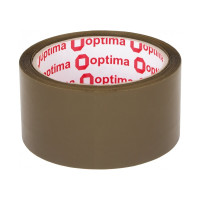 Стрічка клейка пакувальна (скотч) Optima Extra, коричнева, 48мм*50м