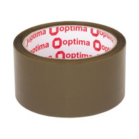 Стрічка клейка пакувальна (скотч) Optima, коричнева, 48мм * 60м