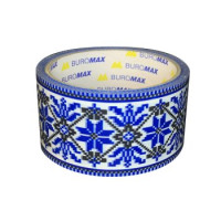 Клейка пакувальна стрічка, 48мм x 35м, ВИШИВАНКА синя