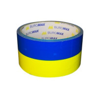 Клейка стрічка пакувальна, 48мм x 35м, блакитно-жовта
