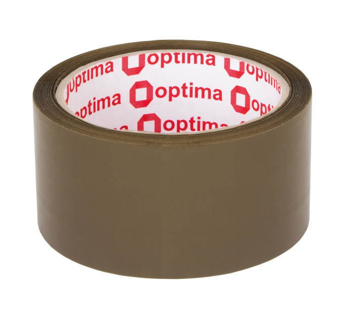 Стрічка клейка пакувальна (скотч) Optima Extra, коричнева, 48мм*50м