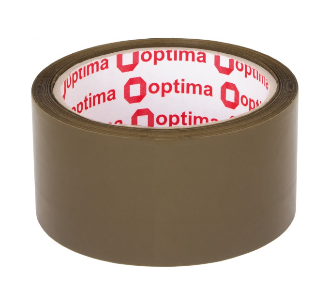 Стрічка клейка пакувальна (скотч) Optima, коричнева, 48мм * 60м